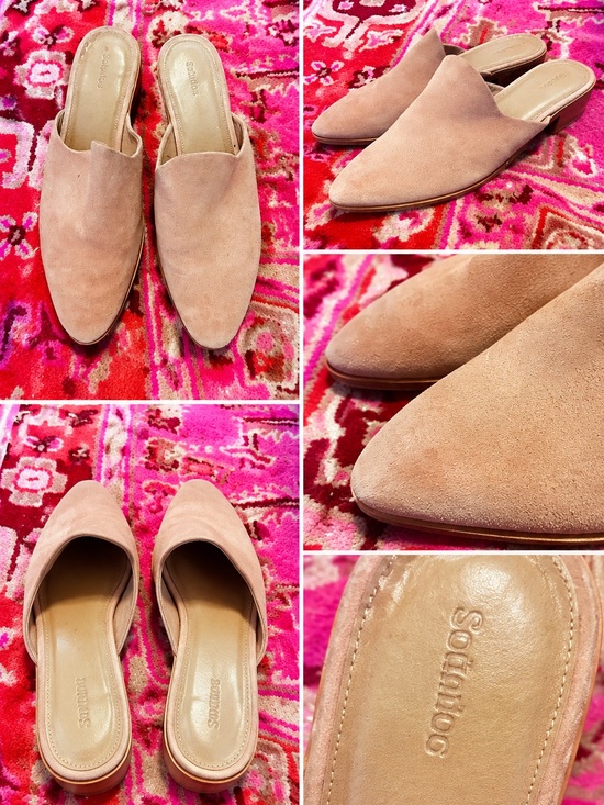 Soludos Shoes - Soludos Blush Pink Suede Western Mules SIZE 11 Boho Chic Minimalist Staple 💕🎀